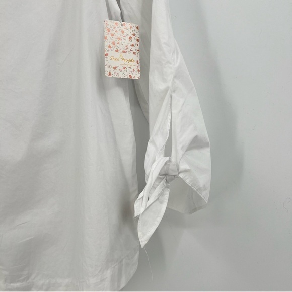 Free People Show Me Some Shoulder Off the Shoulder Cotton Top in White Size XS - Picture 6 of 12